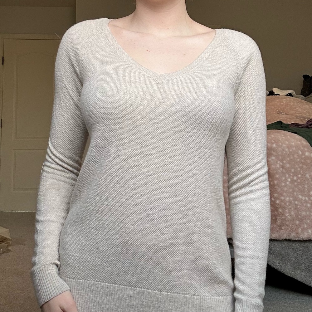 Gap V-neck sweater - Tan, size S
